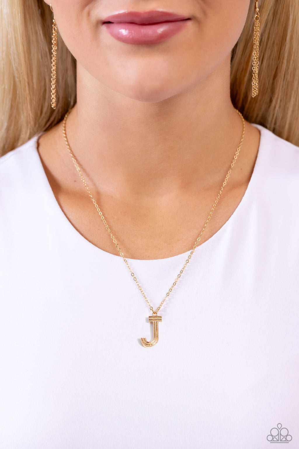 Paparazzi - Leave Your Initials - Gold - J Necklace