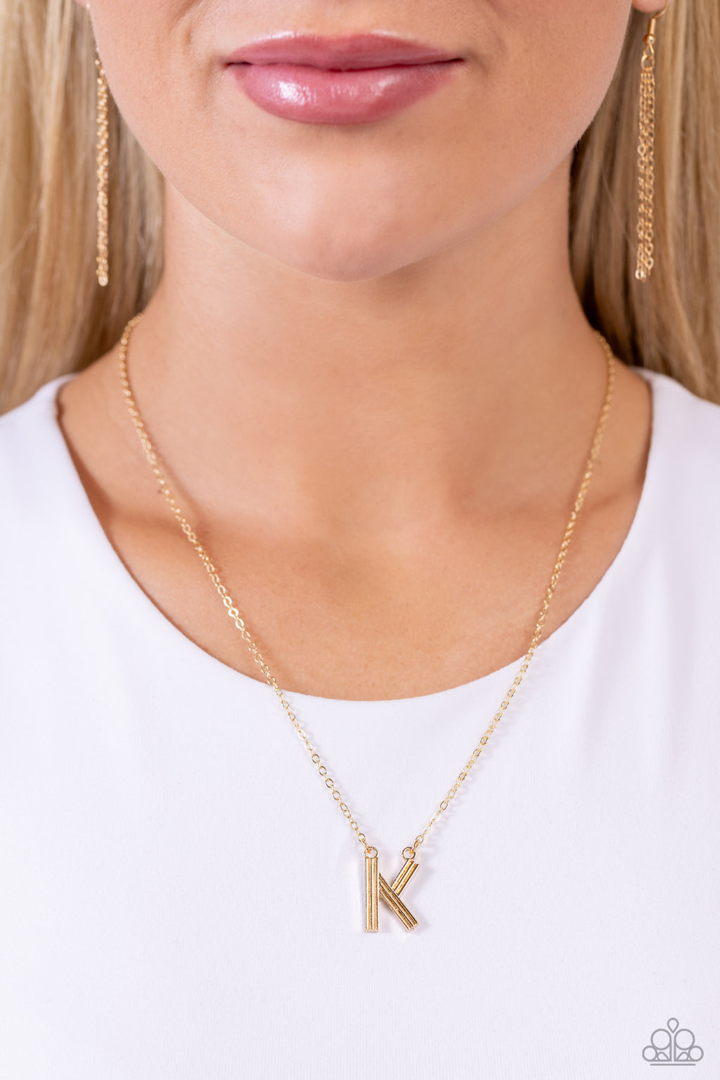 Paparazzi - Leave Your Initials - Gold - K Necklace