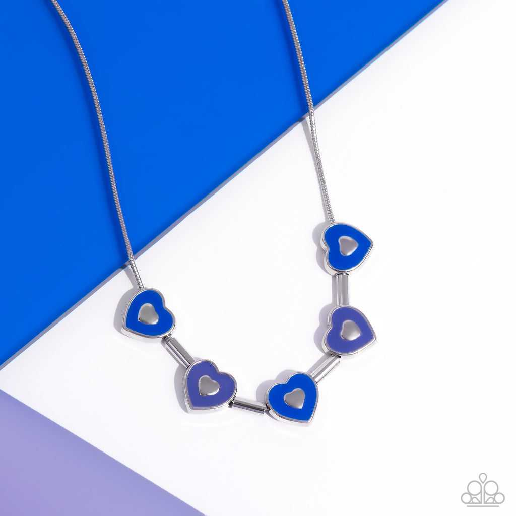 Paparazzi - ECLECTIC Heart - Blue Necklace