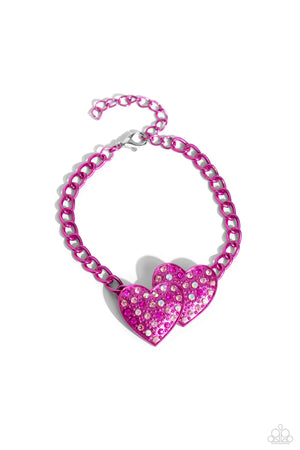 Paparazzi - Lovestruck Lineup - Pink Bracelet