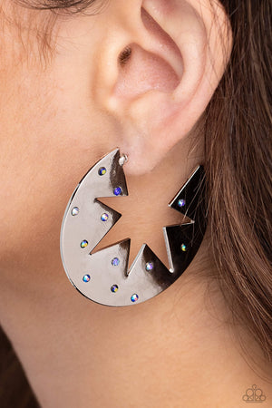 Paparazzi - Starry Sensation - Blue Earrings