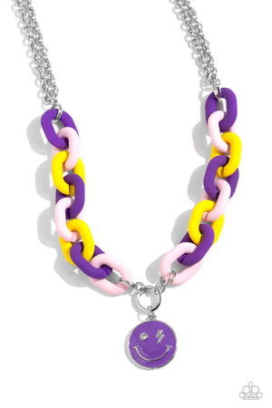 Paparazzi - Speed SMILE - Purple Necklace