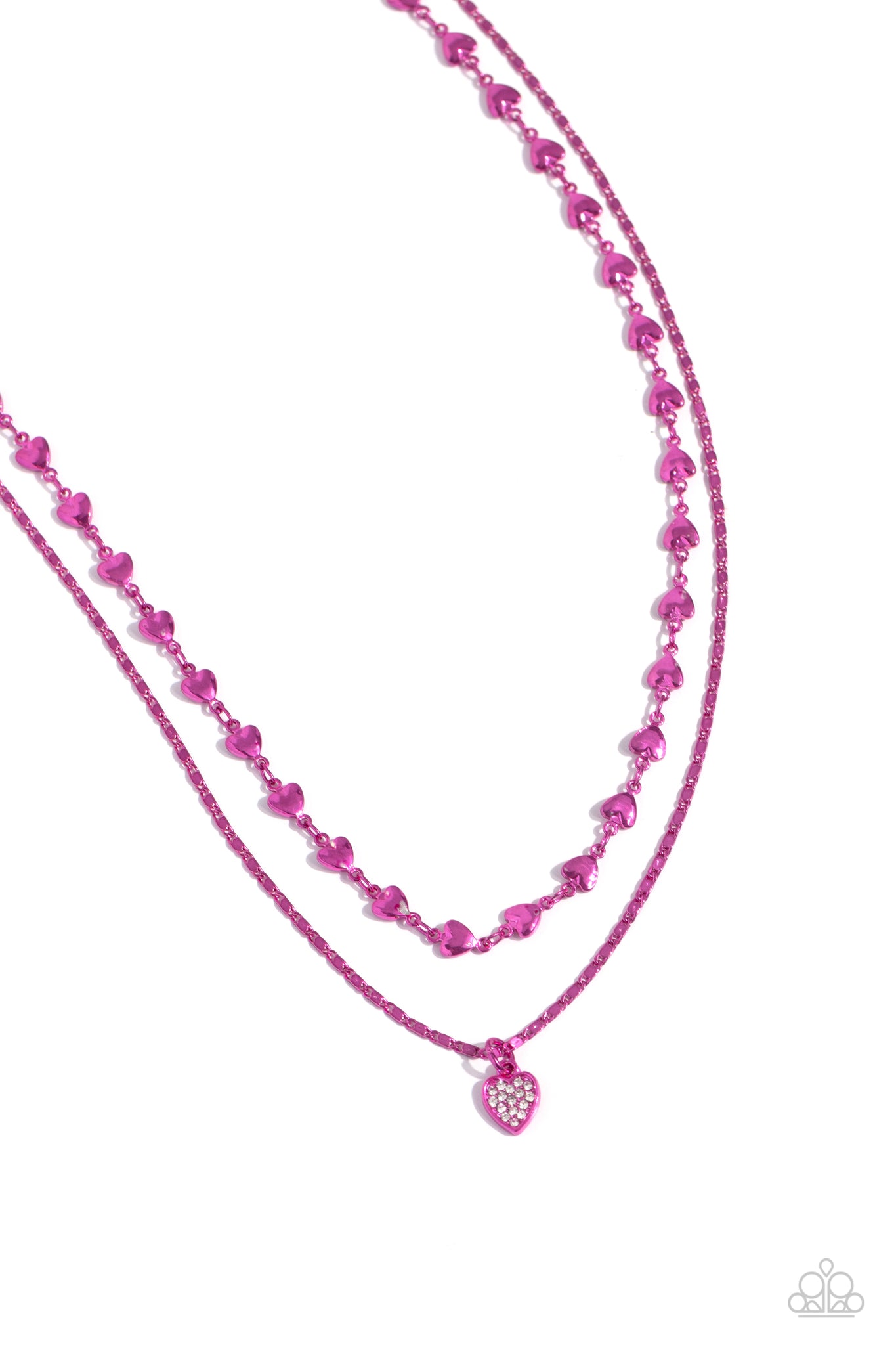 Paparazzi - Cupid Combo - Pink Necklace