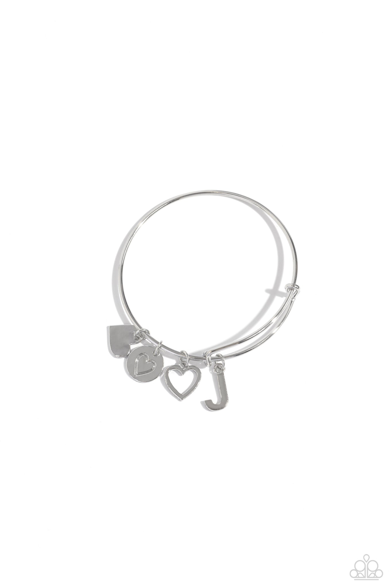 Paparazzi - Making It INITIAL - Silver - J - Bracelet