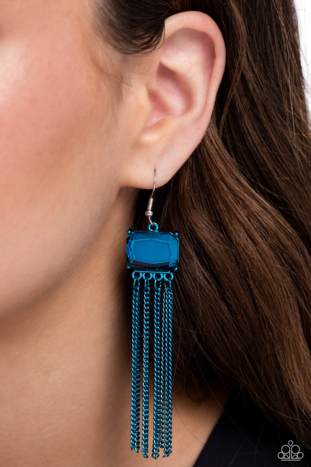 Paparazzi - Dreaming Of TASSELS - Blue Earrings