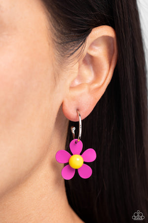 Paparazzi - More FLOWER To You! - Pink Earrings