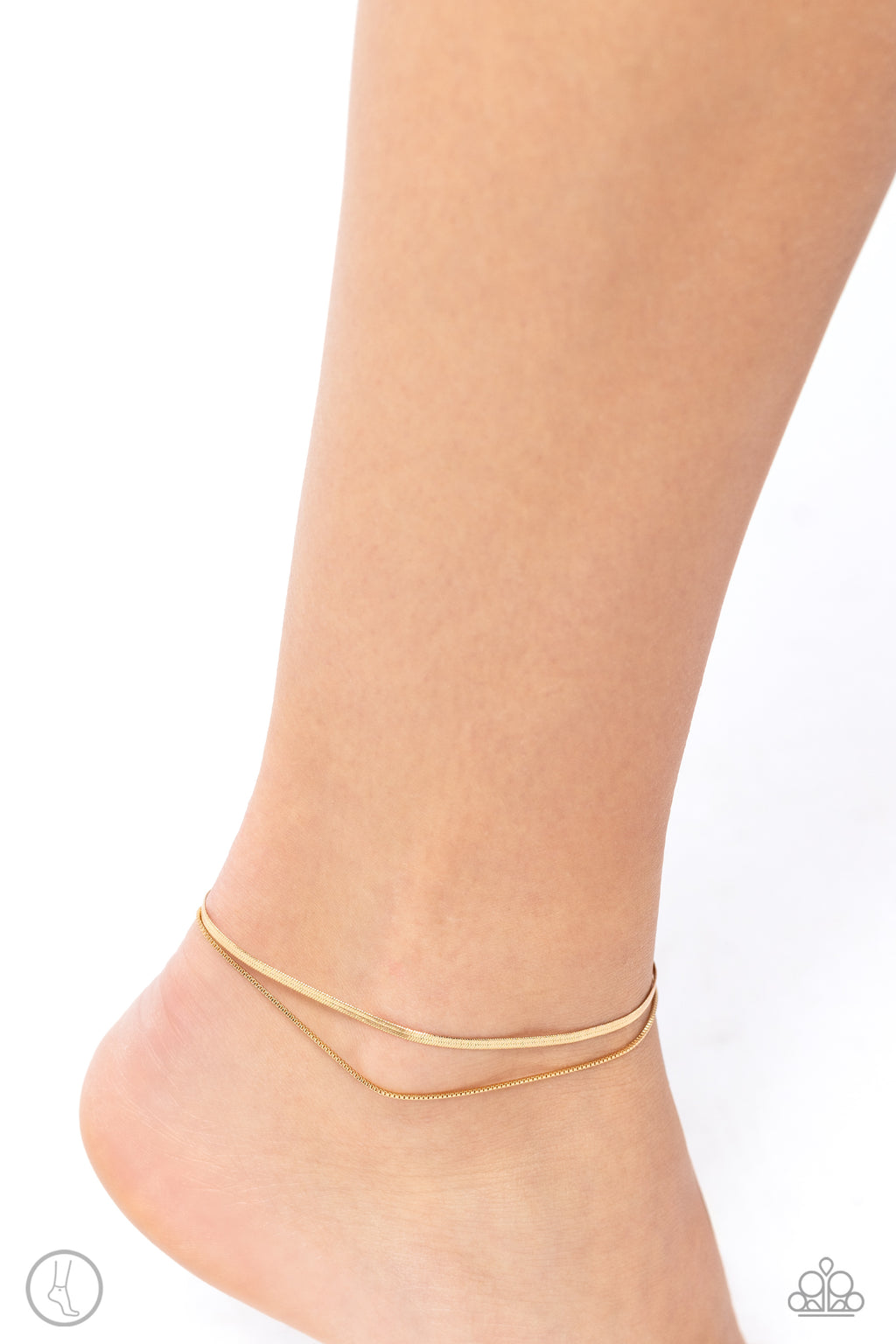 Paparazzi - Glistening Gauge - Gold Anklet