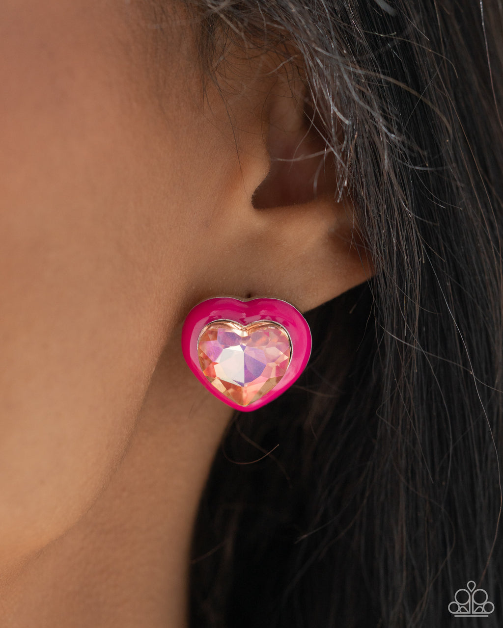Paparazzi - Heartfelt Haute - Pink Earrings