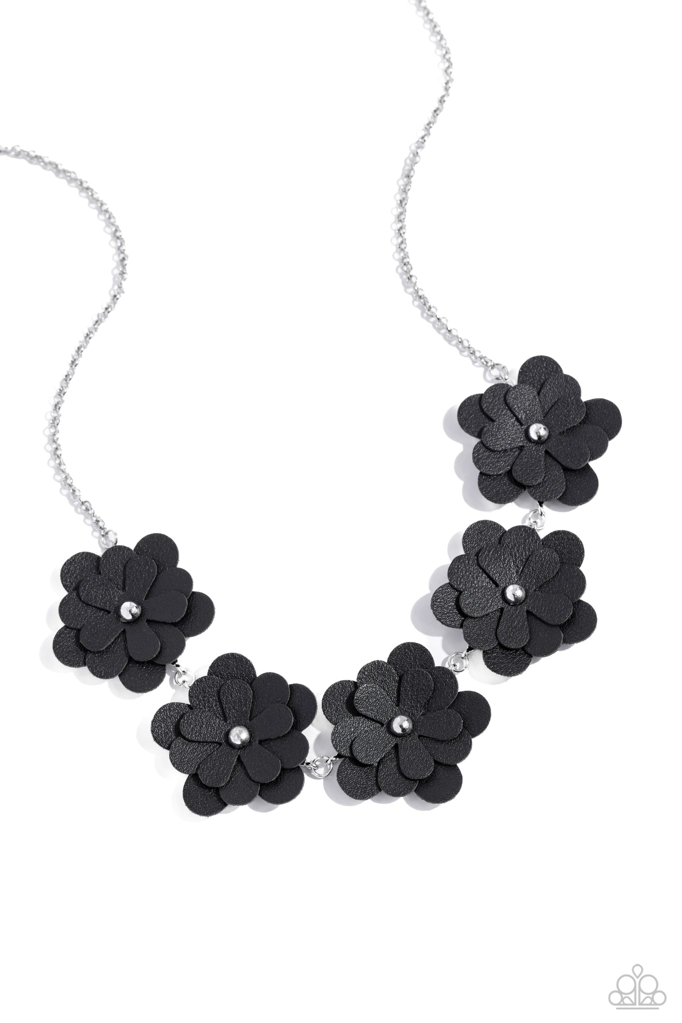 Paparazzi - Balance of FLOWER - Black Necklace