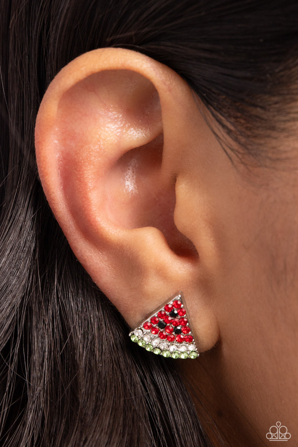 Paparazzi - Watermelon Slice - Red Earrings