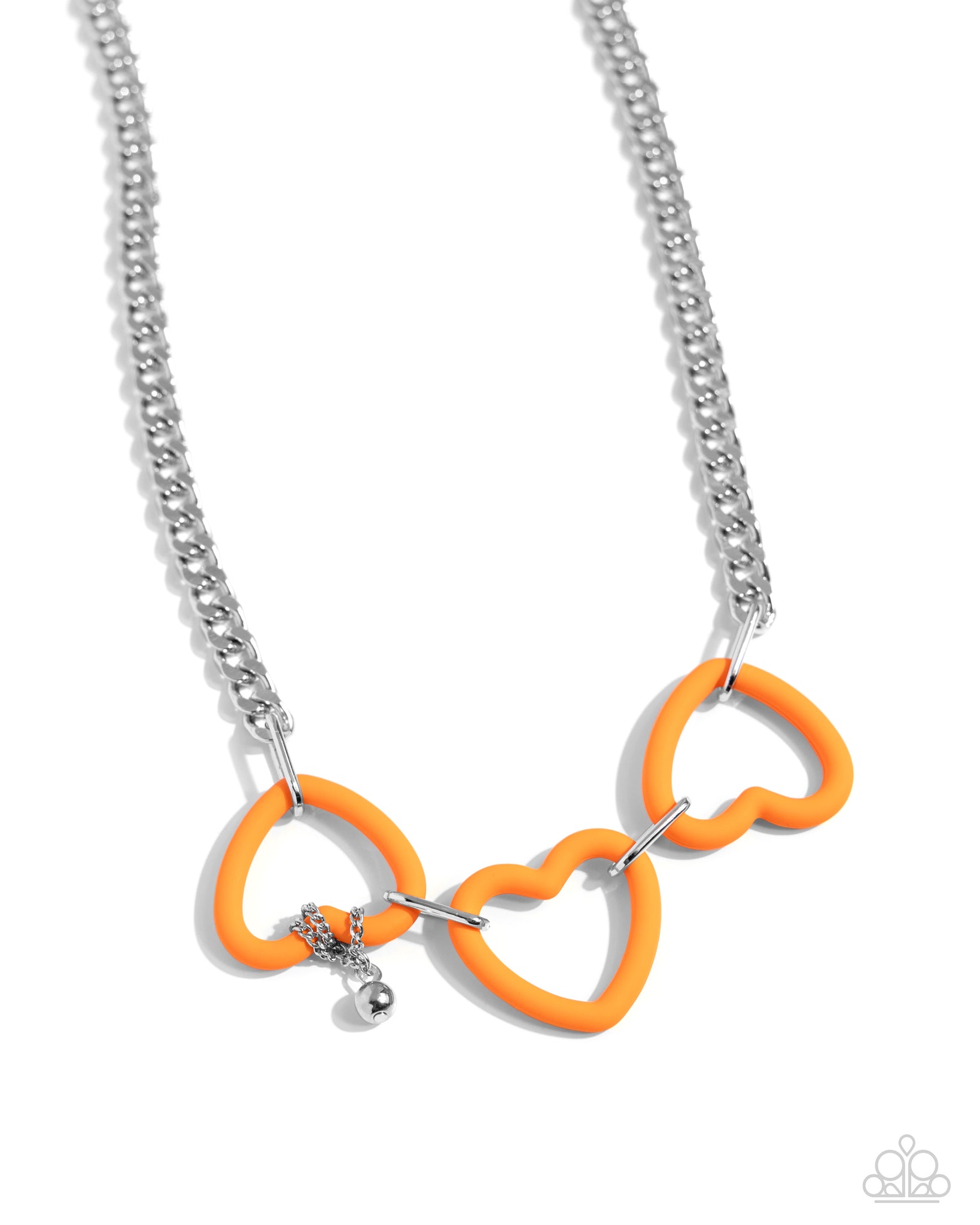 Paparazzi - Heart Homage - Orange Necklace
