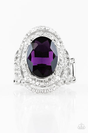 Paparazzi Accessories - Making History - Purple & White Ring
