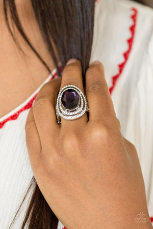 Paparazzi Accessories - Making History - Purple & White Ring