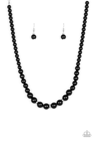 Paparazzi Accessories - Royal Romance - Black Necklace and Bracelet Set