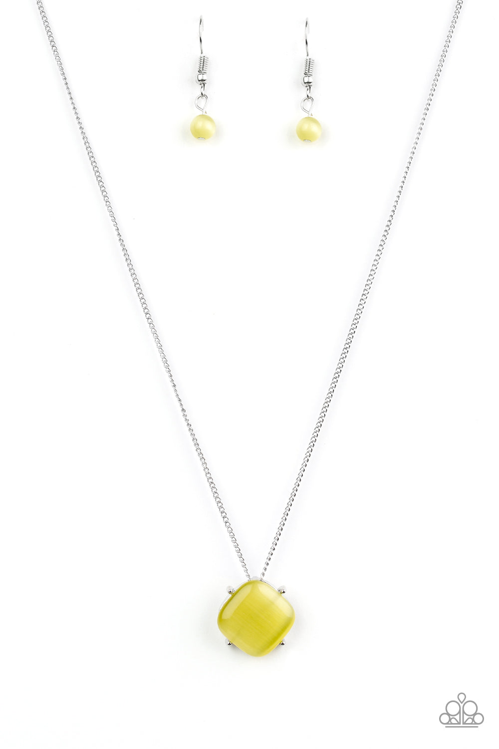 Paparazzi Accessories - You GLOW Girl - Yellow & Silver Necklace