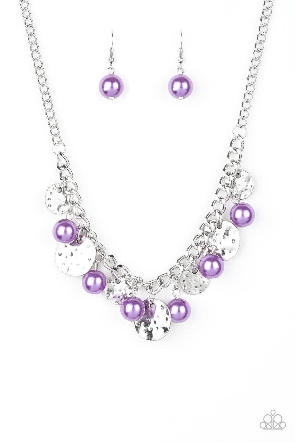 Paparazzi Accessories - Seaside Sophistication - Purple & Silver Necklace