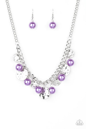 Paparazzi Accessories - Seaside Sophistication - Purple & Silver Necklace