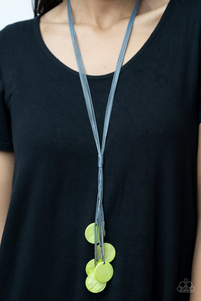 Paparazzi - Tidal Tassels - Green Necklace